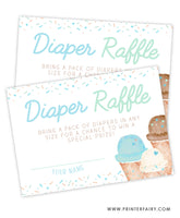 Ice Cream Baby Shower Diaper Raffle